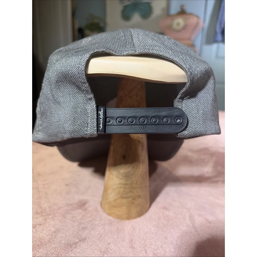 Travis Mathew Snapback Trucker Golf Hat Est MMVII California Patch Charcoal